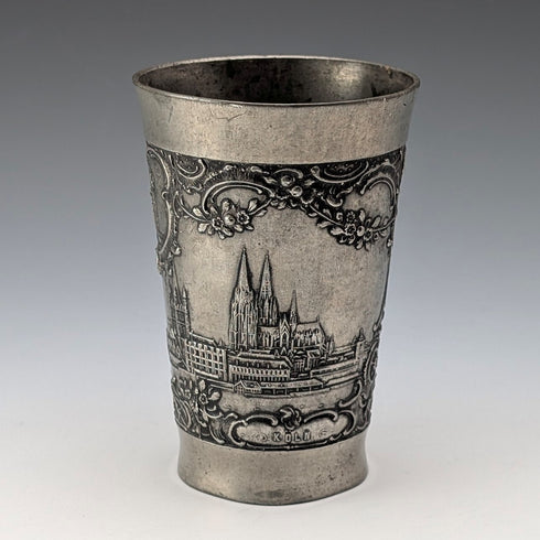 Vintage German pewter beaker cup